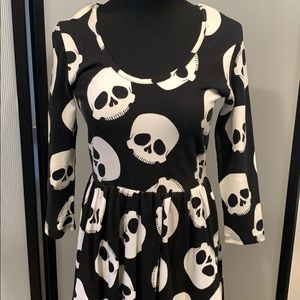 Deadly Dames Hot Rod Honey Swing Dress Skull Print